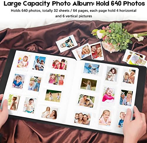 Фотоалбум с 640 джобове за фотоапарат непосредствена печат Fujifilm Instax Mini 11 12 9 40 Evo Liplay 8 7+/принтер Mini Линк SP-1, Фотоалбум 2x3 за снимки Polaroid Zink 2x3 /фотоапарат непосредствена