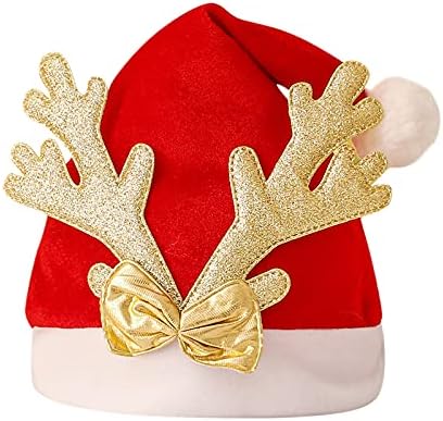 MANHONG доставя Коледна Коледна шапка шапка унисекс за възрастни шапка на Дядо за партита, празнични шапки сериозна шапка