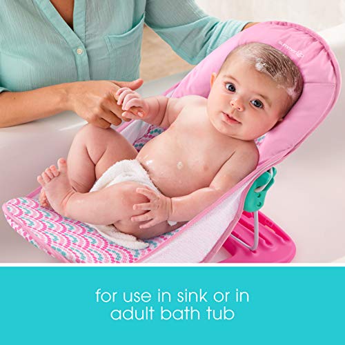 Summer Deluxe Baby Bather's (Bubble Waves) - Поставка за вана за използване в мивката или ваната - Включва 3 позиции за откидывания