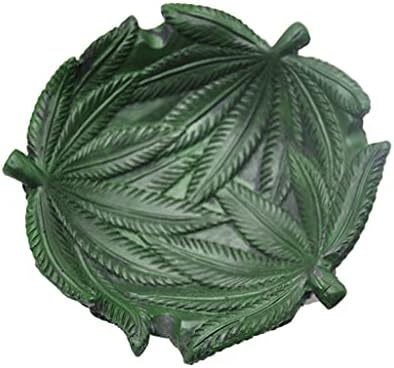 LIRUXUN Leaf Листа Пепелник От Смола Прекрасен Cartoony Зелен Пепелник За Домашния Офис Забавни Декоративни Креативни Аксесоари