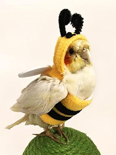 QWINEE Cartoony Костюм Птици с Шарките на Пчели, Птици, Облекло за Хелоуин, Празнични Декорации, Дрехи за африканските Сиви, Попугайчиков,