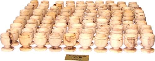 Малка купа или чаша от маслиново дърво Holy Land Market/за вино или причастие, църковна чаша (10)