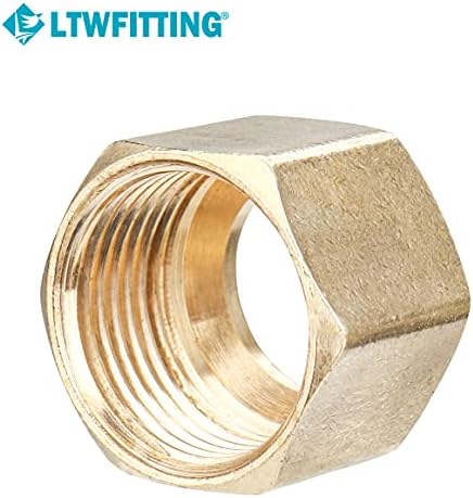 Компрессионный щуцер LTWFITTING LF с диаметър 3/8 инча, месинг компрессионный фитинг (опаковка от 5 броя)