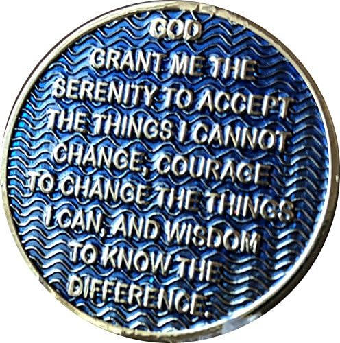 10-Годишният Медальон АА Прашни Сини на Цвят, С Позлатените Чип