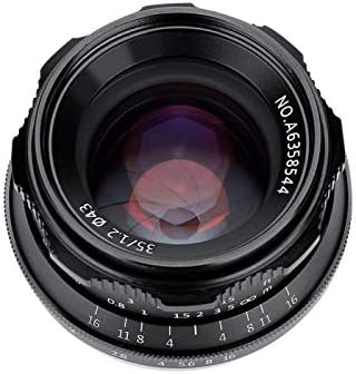 Обектива на камерата YUANJS, 7artisans 35 мм f1.2, с голяма бленда, Ръчно фокусиране A-PC-S Беззеркальный обектив на камерата (за