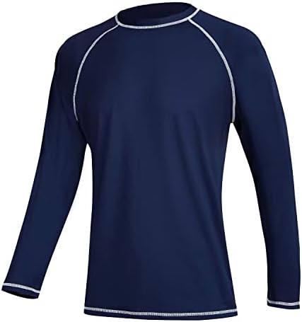 Мъжки Плувни Ризи с дълъг Ръкав Rashguard UPF 50 + UV Солнцезащитная Риза За Спортни Тренировки, Джогинг, Пешеходен Туризъм, Тениски,