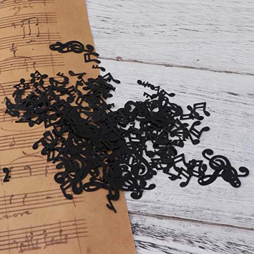 Музикални Изрезки от музикални Конфети NUOBESTY тонове от Черно Музикален Конфети за Музикални партита, Соло концерт, Прием, Душата
