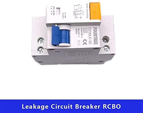 LIUGOU 1 бр. ключ DPNL DZ30L 230-1 P + N със защита от претоварване работен ток и късо съединение RCBO MCB (Размер: 25A)