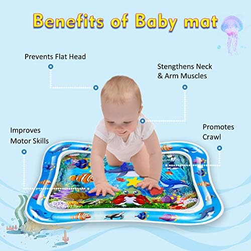 Подложка за водни игри CUKU Корема time Baby & Toddlers - добра надуваема подложка за забавни игри, развивающий център за стимулиране