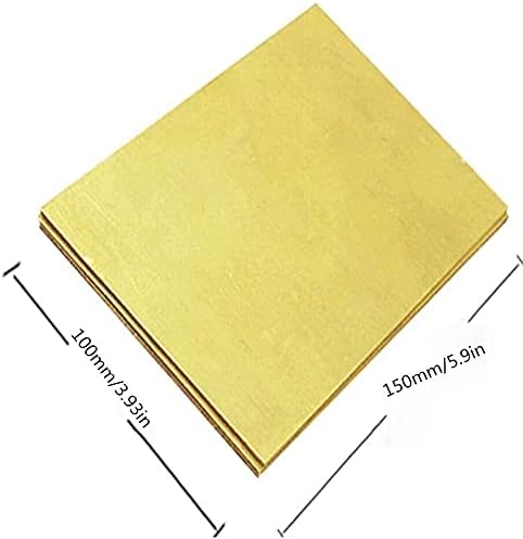 Латунная плоча ZHENGYYUU Месинг лист за обработка на метали, Суровини, 1,2x100x150 мм, 1, 5x200x300 мм Латунная плоча от медна фолио