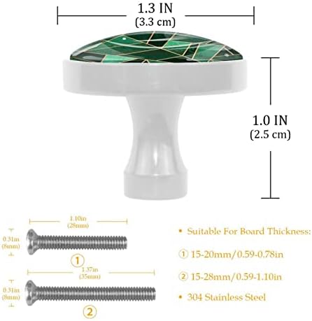 GUEROTKR 4 бр., Дръжки за шкафове, Дръжки за Тумбочек, Дръжка, Скринове, Дръжки за Шкафове и чекмеджета, Зелен