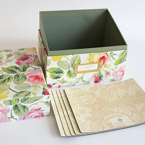 Кутия за съхранение на печати, Anna Griffin - Грейс Уайт - Набор от елегантни кутии с размери 9 x 6,5 x 7 инча и Магнитно склад матрици за бродерия - Органайзер за печати, състоя