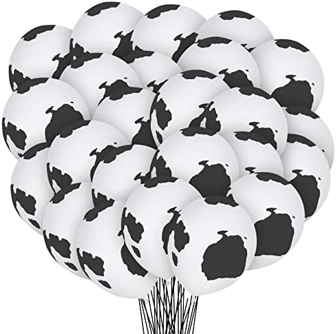 30 бр крава печат на балони крава украса балони 12 инча латексови балони за селскостопански животни тема крава, рожденни дни доставки