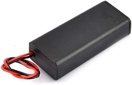 X-DREE Превключвател с две кабелни изводи 2x1,5v AAA Държач за батерии Контейнер Кутия с 4 бр. (Кабели с кабели, хеликоптер 2x1,5