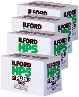 Ilford 1574577 HP5 Plus, черно-бял филм за печат, 35 мм, ISO 400, 36 експозиции (опаковка от 4 броя)
