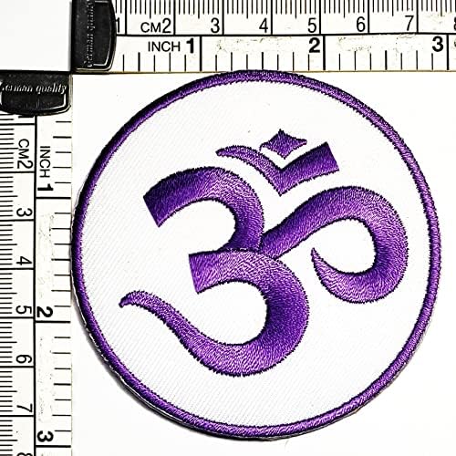 Kleenplus 3 бр.. Сиво-Бял кръг на Дзен-будизма, нашивка със знак Ом, на бродирани iron иконата, пришитая нашивка, дрехи, бродерия,