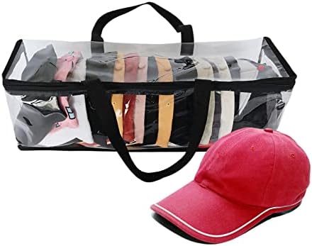Органайзер за шапки Babibob / Органайзер за бейзбол кепок - Прозрачен държач за шапки, видим калъф за съхранение на футбол потници,