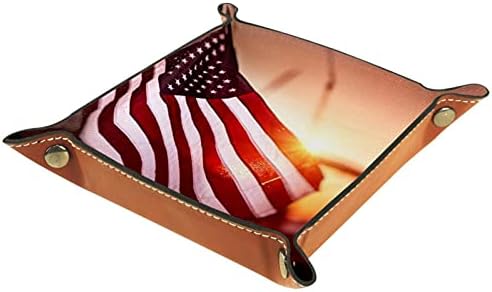 Тави за Офис Бюрото Tacameng, знамето на Съединените американски Щати се вее На Вятъра, Кожена Табла за Камериер, Кутии за Съхранение,