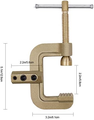 Заваряване Заземен скоба HZXVOGEN 400A G Styles Заземен скоба за заваръчни апарати Tig Миг Stick - Масивна Месинг 0,75 кг
