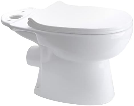 Тоалетна чиния Удобна височина, Само Бял Удължен Тоалетна - Меко Закрывающееся седалка за тоалетна