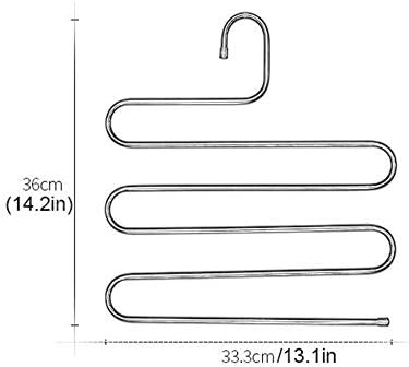 SSHHI 3 бр S-Magic Закачалка за дрехи, Спестява място За съхранение на Закачалки, Подходящ за панталони, Шалове Здрав /Бял / 33,3