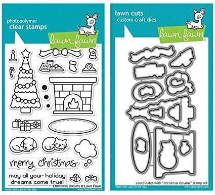 Прозрачен печат и набор от матрици за газонного Светлобежов - Christmas Dreams - Комплект от две части
