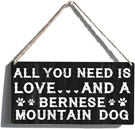 Bernese mountain dog Подарък на Майка ми, с Надпис Селска къща Всичко, което ви трябва, е Любовта и Bernese mountain dog Дървена