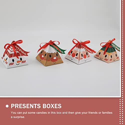 Didiseaon Пълнители за Отглеждане 24 бр. Коледна Кутия шоколадови Бонбони Пирамида Кутии за Подаръци Коледен Подарък Калъф Титуляр