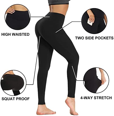 Гамаши GAYHAY с джобове за жени, Размер Reg & Plus - Капри, Панталони за Йога, Висока Талия, Контрол на корема, Степента за тренировки