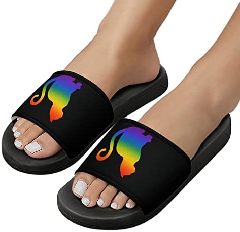 Домашни чехли от PVC LGBT Cat Pride, Нескользящая Домашна Плажни Обувки за мъже и Жени