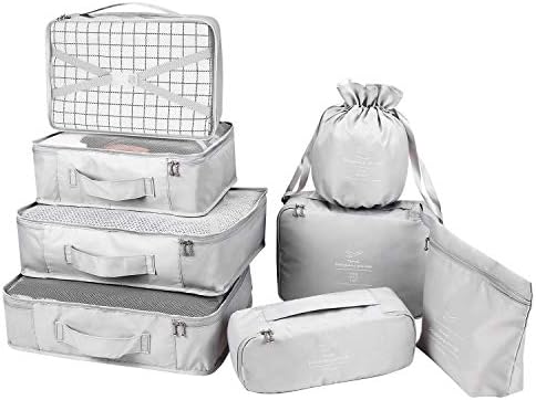 Опаковъчни Кубчета 8 Комплекта на Организаторите за багаж За Пътуване Включват Водоустойчива Чанта За съхранение на обувки Удобни