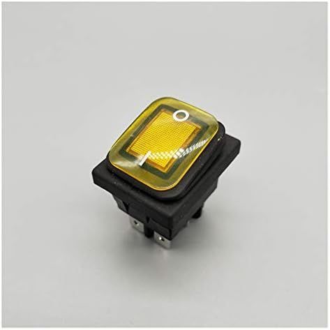 Кулисный преминете Cusstally KCD4 20A/250V 4 Pin DPST IP67 Фланец Водоустойчив Кулисный ключ с led 12V 24V 110V 220V 30x22, за да