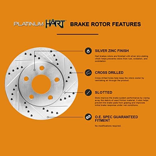 Спирачки Hart Комплект предните спирачки и ротори |размерът на Предните спирачни накладки | Спирачни ротори и подложки | Полуметаллические