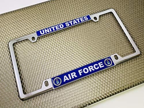 Метална рамка за автомобилния регистрационен номер с купол от военновъздушните сили на САЩ, изработени по поръчка, Тесен (Тънка)