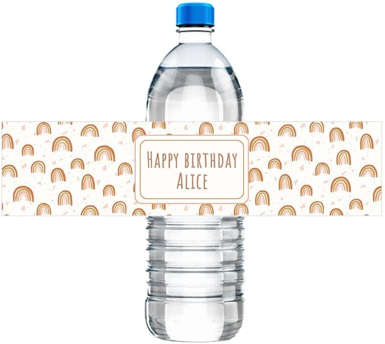 30шт Потребителски Преливащи Бутилки За Вода Опаковки Етикети Етикети Кръщение на Бебе Душ Рожден Ден на Персонализирани Консумативи