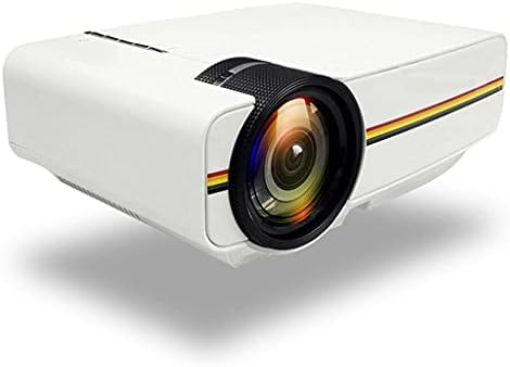 CLGZS Актуализиран мини проектор 1080P 1800 лумена Преносим LCD led проектор за домашно кино, съвместим с USB, 3D проектор (Цвят: