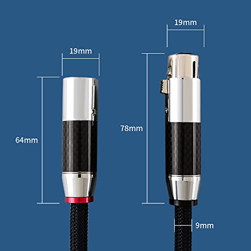 Tertullus 1 Чифт 3-пинови кабели Hi-Fi XLR-m (мъжки) - XLR - F (женски) HiFi Балансиран аудио кабел Микрофон на кабела Микрофон проводник (2 м / 6,56 фута)