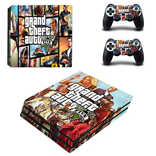 За PS4 SLIM - Играта Grand GTA Theft And Auto Стикер на корицата на PS4 или PS5 За конзолата PlayStation 4 или 5 и контролери Vinyl