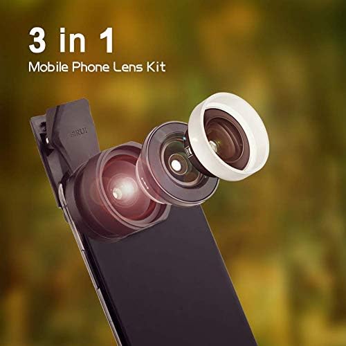 Комплект обективи SIRUI 3в1 за мобилни телефони (широкоъгълен 18 мм, 170 ° Рибешко око, 10-кратна макросъемка) е Изработена от немски