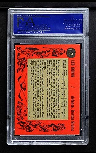 1961 Topps 7 Лео Бойвин Бостън Бруинс (хокей карта) PSA PSA 6.00 Бруинс