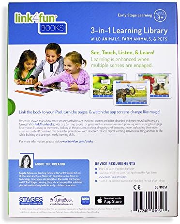 Етапи на обучение Материали Link4fun Животни Набор от Книги за предучилищна речник и четене на iPad Интерактивна Образователна играчка