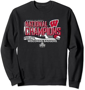 Wisconsin Badgers National Champs Женски хокей 2023 Черна Hoody